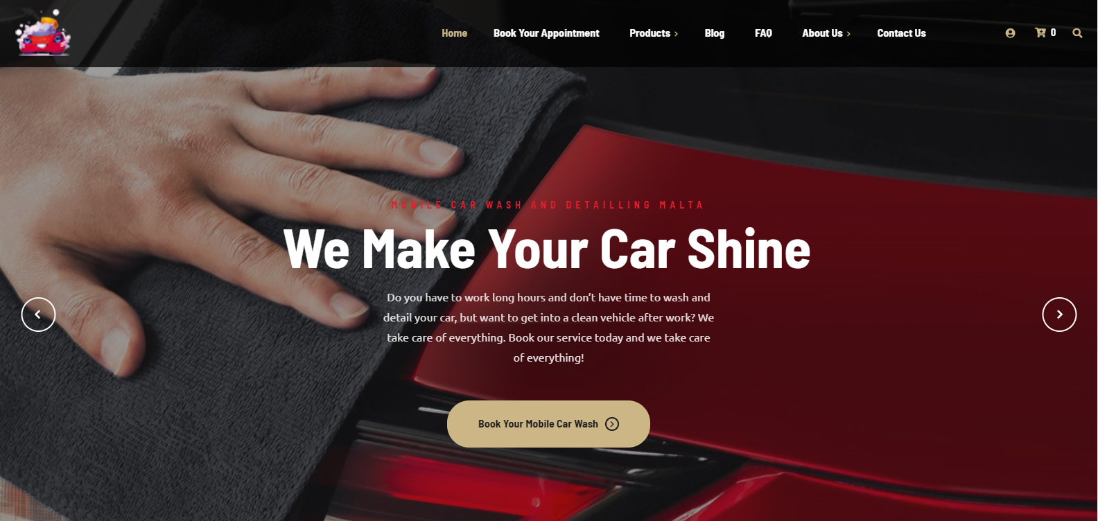 car wash malta web design