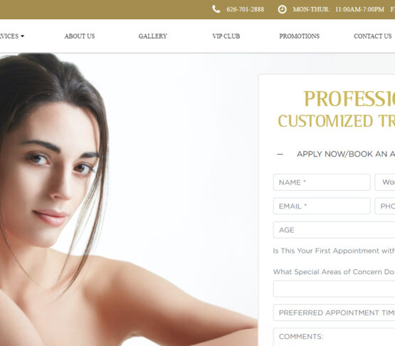 web design beauty clinic los angeles