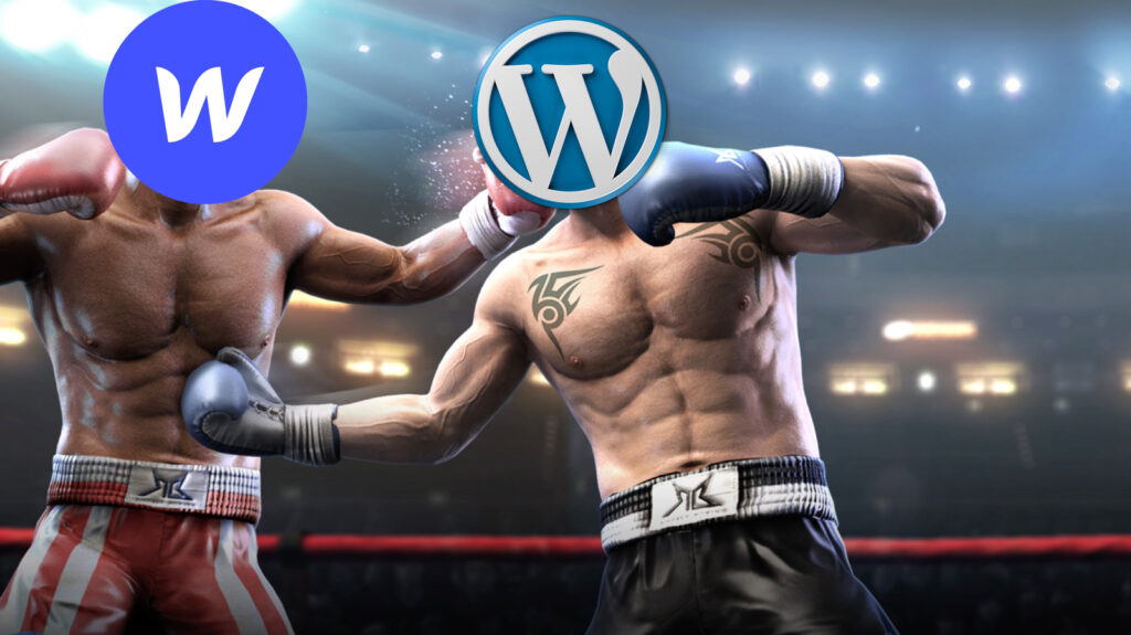 wordpress vs webflow fight