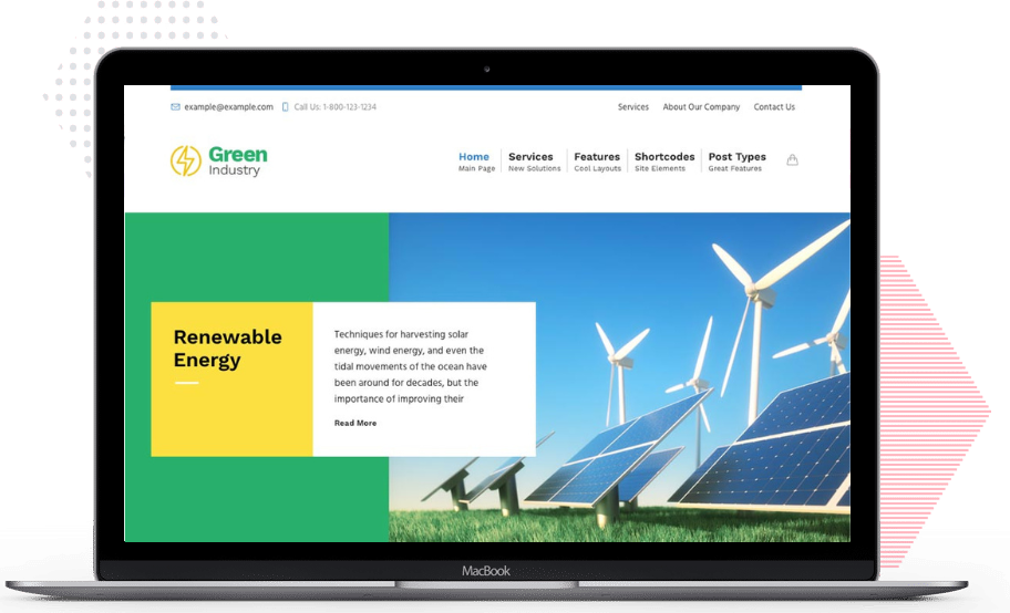 web design for renewable energy company